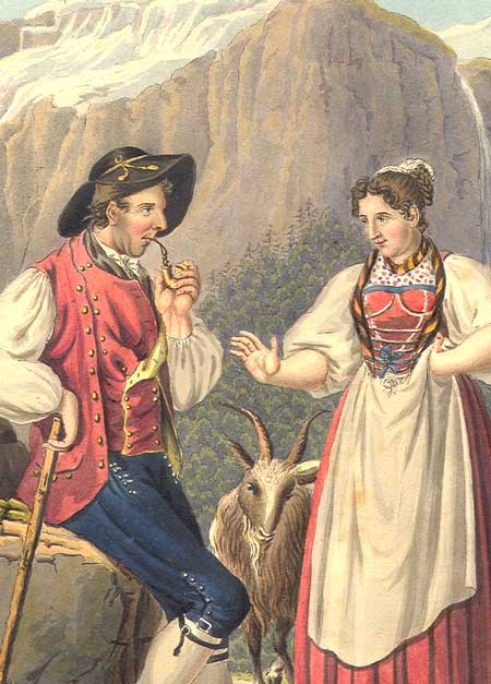 A Couple In The Costumes of Unterwalden by Joseph Reinhardt